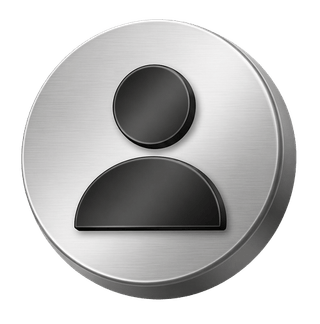 Dekoratives 3D-Icon eines Benutzeravatars in Silber auf der FAQ-Seite